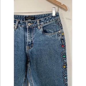 Y2K Vintage Studded Jewelled Buffalo Flare Bootcut Jeans W27